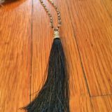 Delicate Crystal Tassel Necklace - Image 2