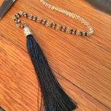 Delicate Crystal Tassel Necklace