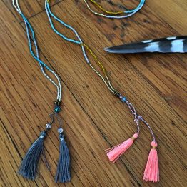 Seed Bead Tassel Necklace 2