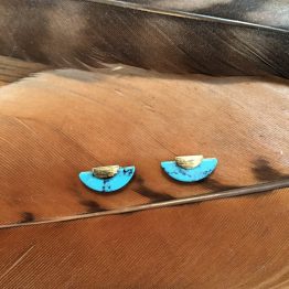 Crescent Stone Studs