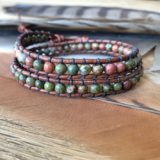 Green Unakite Double Wrap