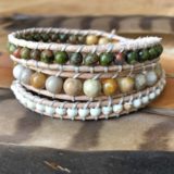 Flower Stone Layered Wrap